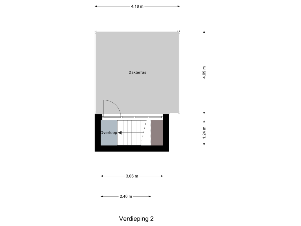 Bekijk plattegrond van Verdieping 2 van Wierdensestraat 4-27