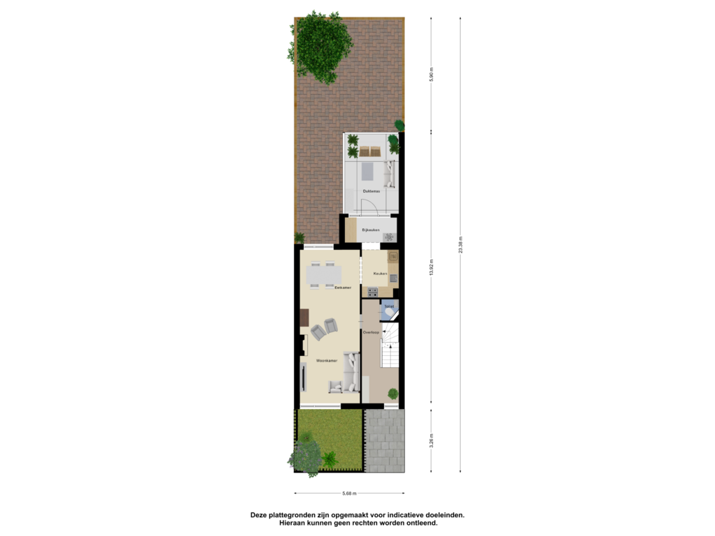 Bekijk plattegrond van Eerste Verdieping Tuin van Linnaeusstraat 44-BS