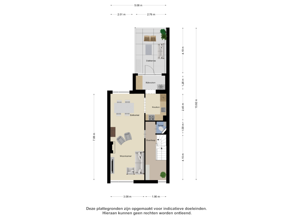 Bekijk plattegrond van Eerste Verdieping van Linnaeusstraat 44-BS