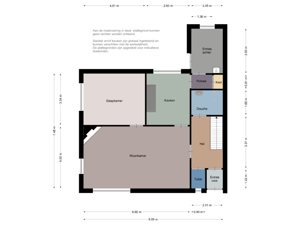 Bekijk plattegrond van Begane grond van Dorpsweg 66