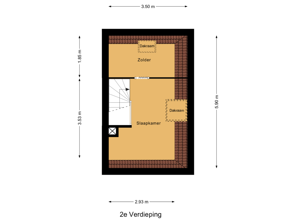 Bekijk plattegrond van 2e Verdieping van F.J. Ebbensstraat 18