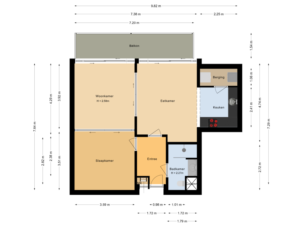 View floorplan of Appartement of Duinroos 1