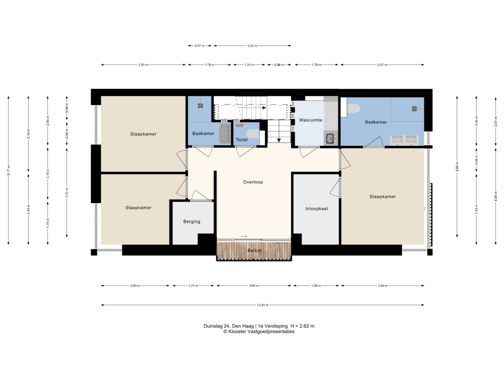 Bekijk plattegrond van 1e verdieping van Duinslag 24