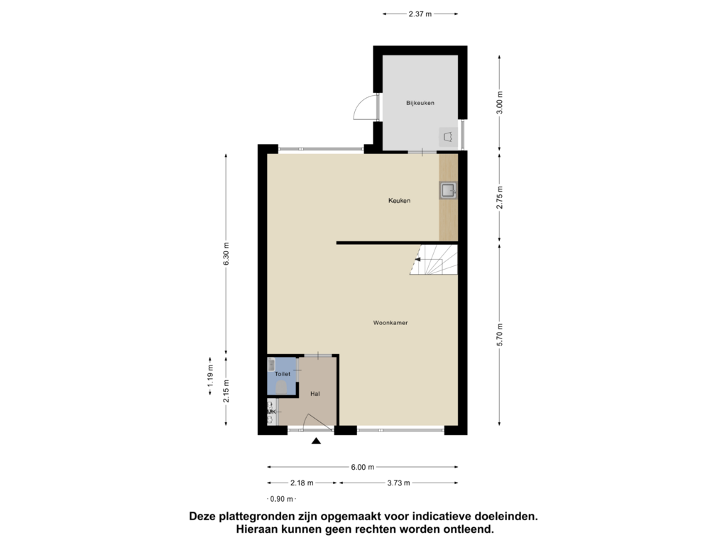 Bekijk plattegrond van Begane Grond van Meidoornhof 7