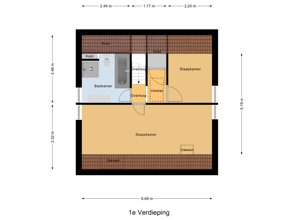 Bekijk plattegrond van 1e Verdieping van Kraaijensteinweg 71