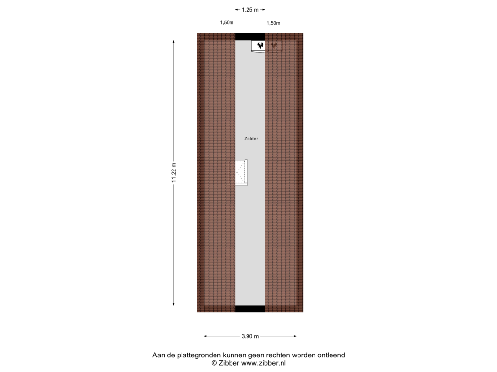 Bekijk plattegrond van Zolder van Rotsvlinderhof 24