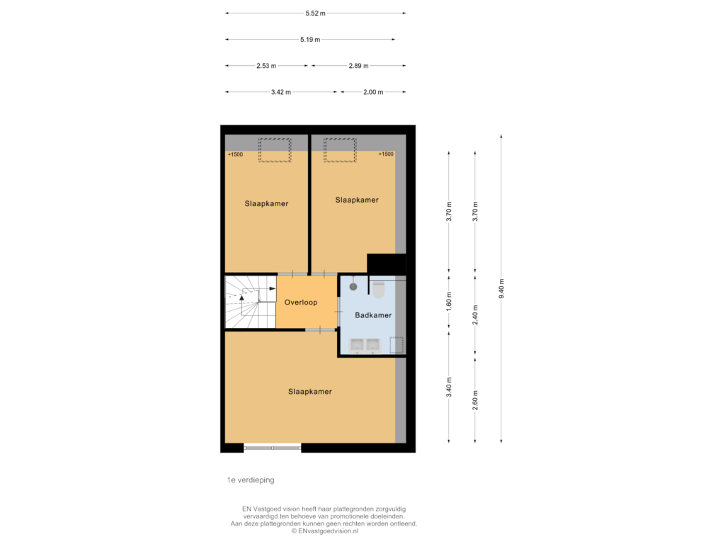 Bekijk plattegrond van 1e verdieping van Hanzeboulevard 83