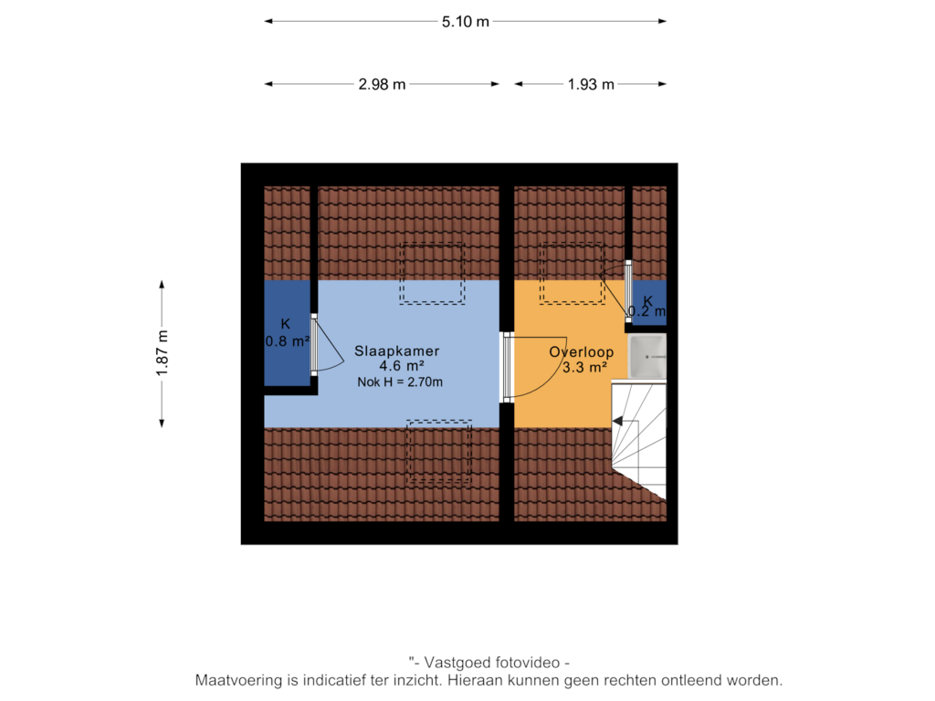 View floorplan of 2e verdieping of Julianalaan 9