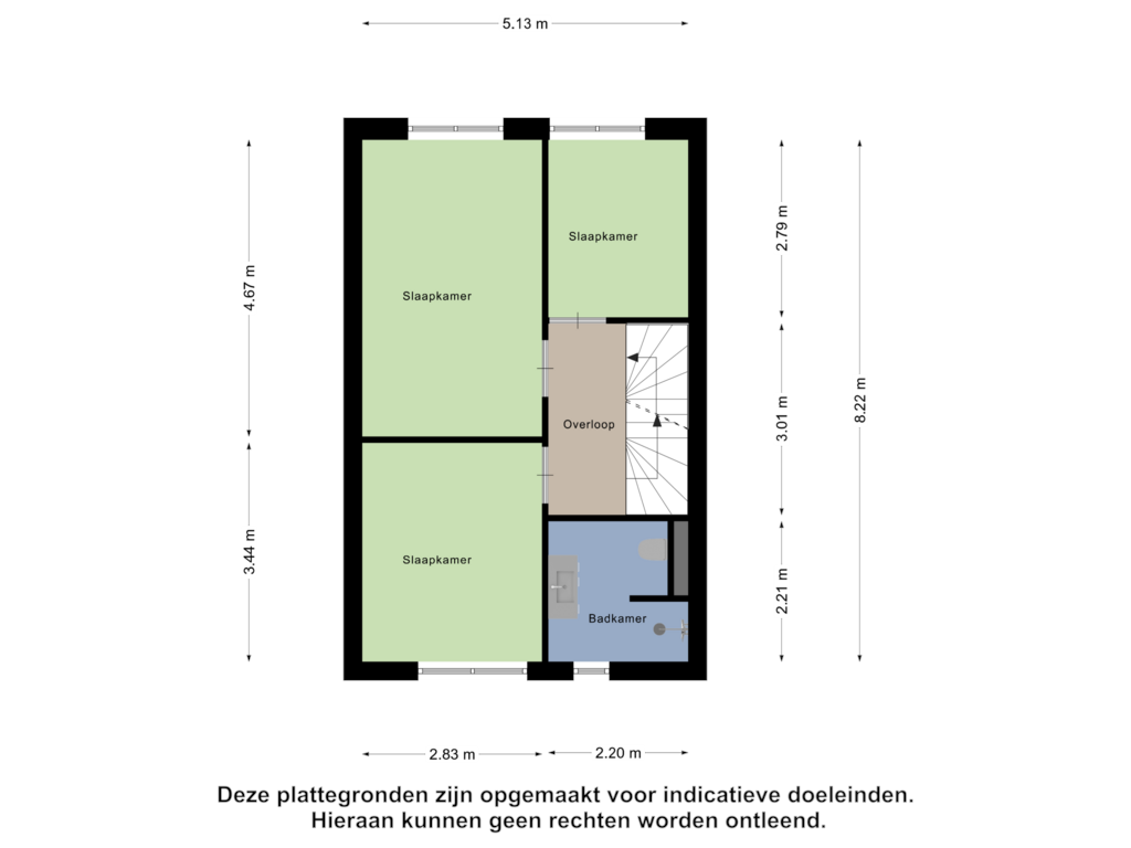 View floorplan of Eerste Verdieping of Biesbosch 23