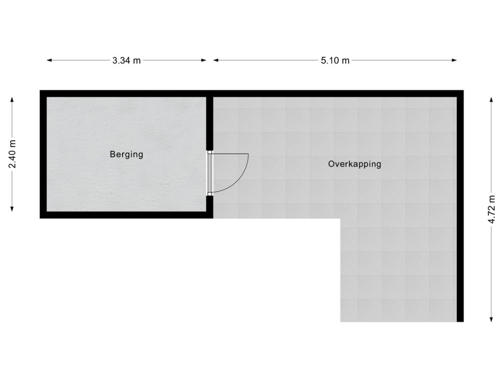 View floorplan of Berging of van Diemenstraat 19