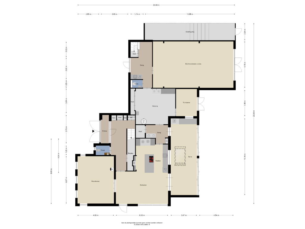 Bekijk plattegrond van Begane Grond van Nes 5-A