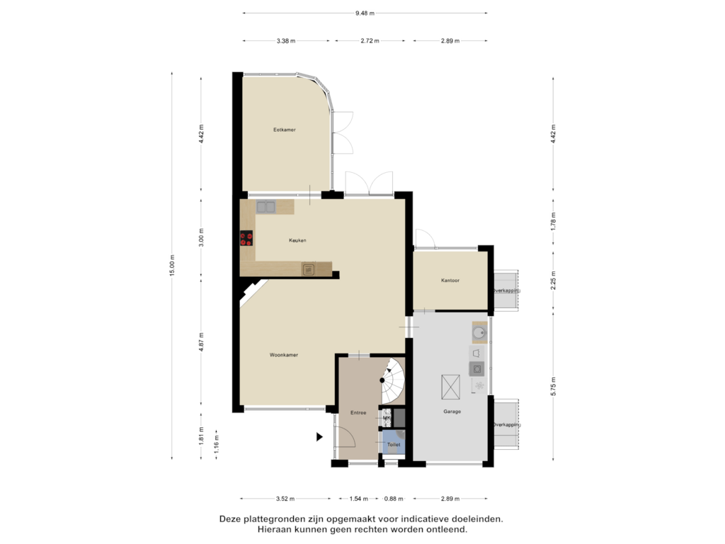 Bekijk plattegrond van Begane Grond van Kievitstraat 8