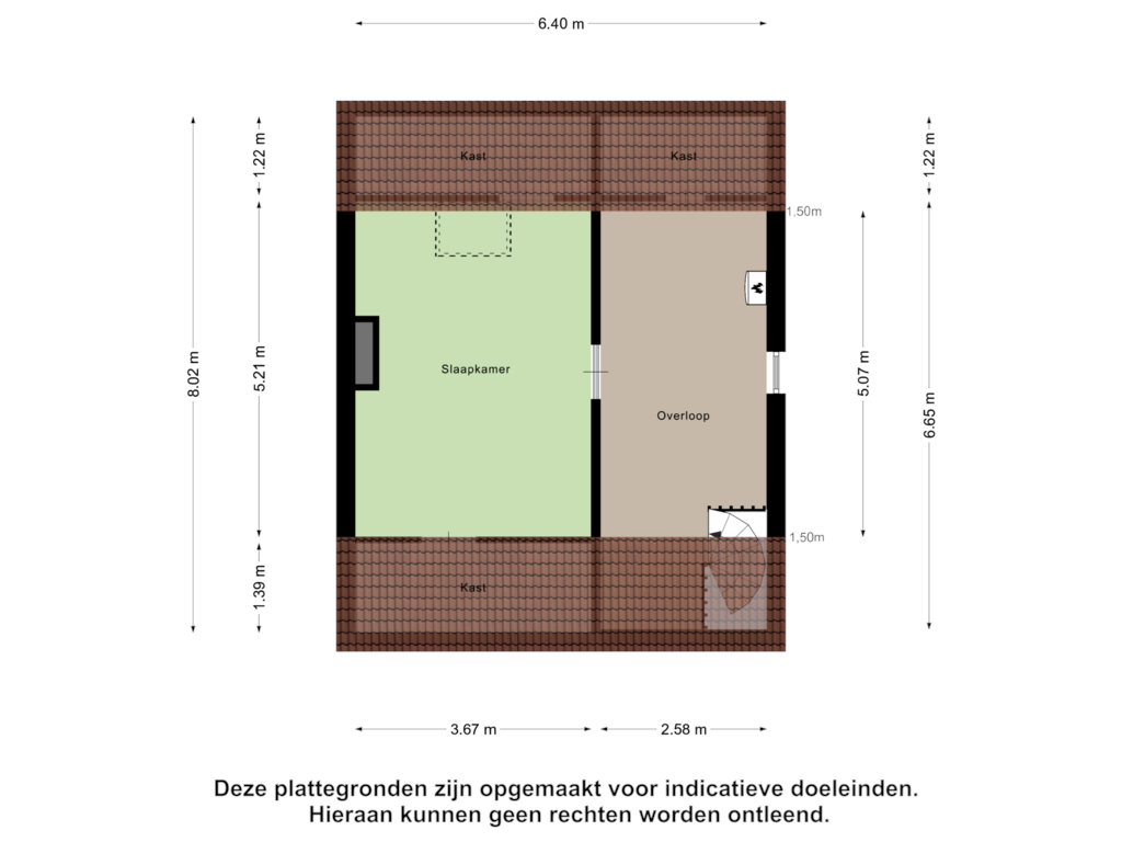 Bekijk plattegrond van Tweede Verdieping van Kievitstraat 8