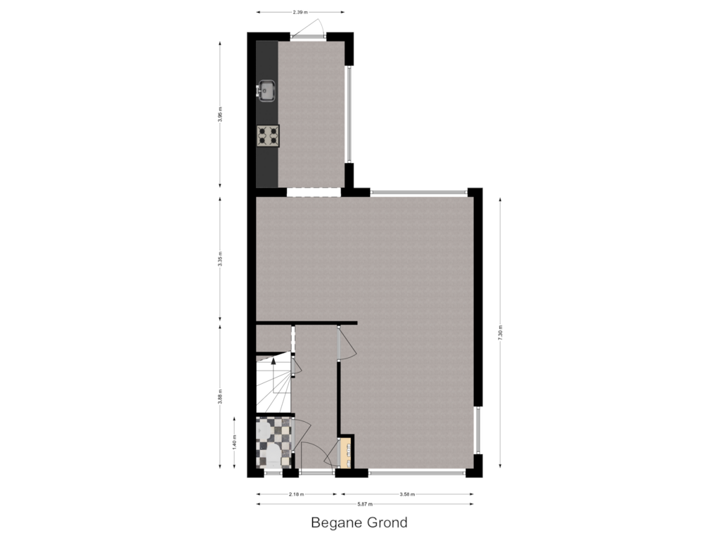 Bekijk plattegrond van Begane Grond van Lijsterstraat 20