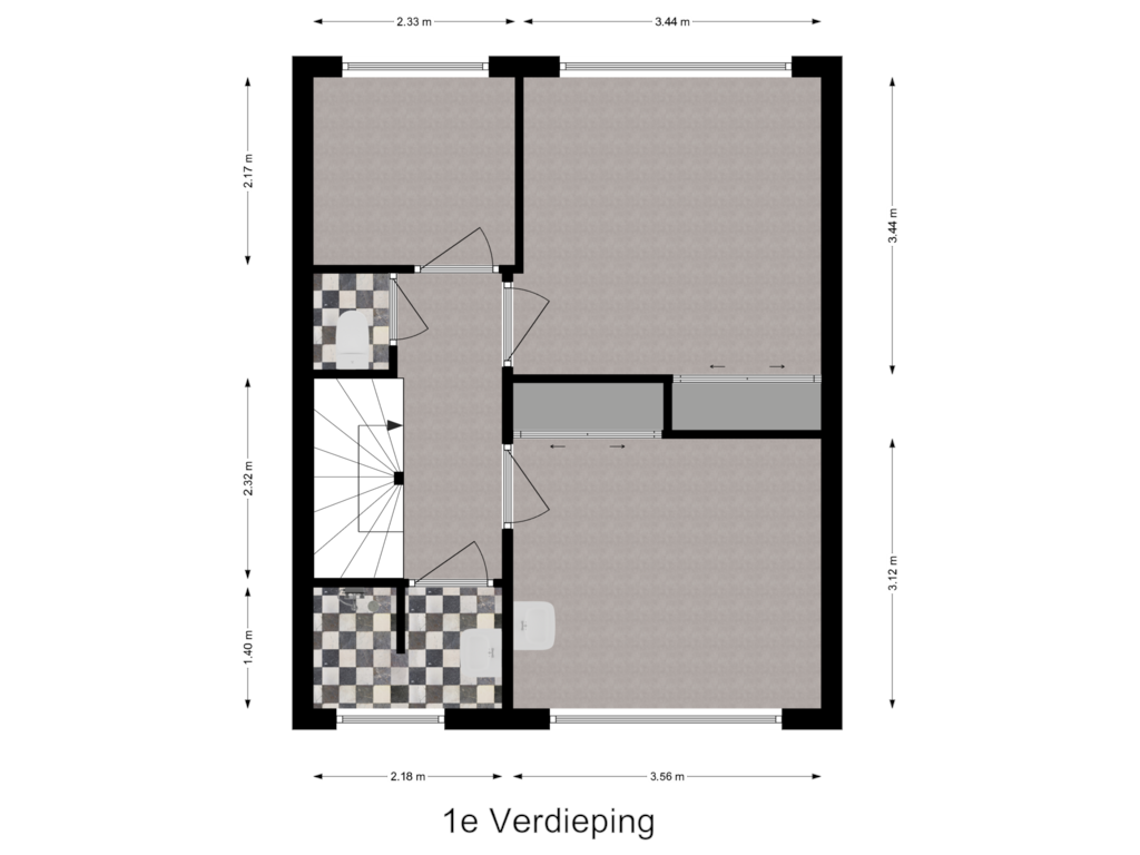 Bekijk plattegrond van 1e Verdieping van Lijsterstraat 20