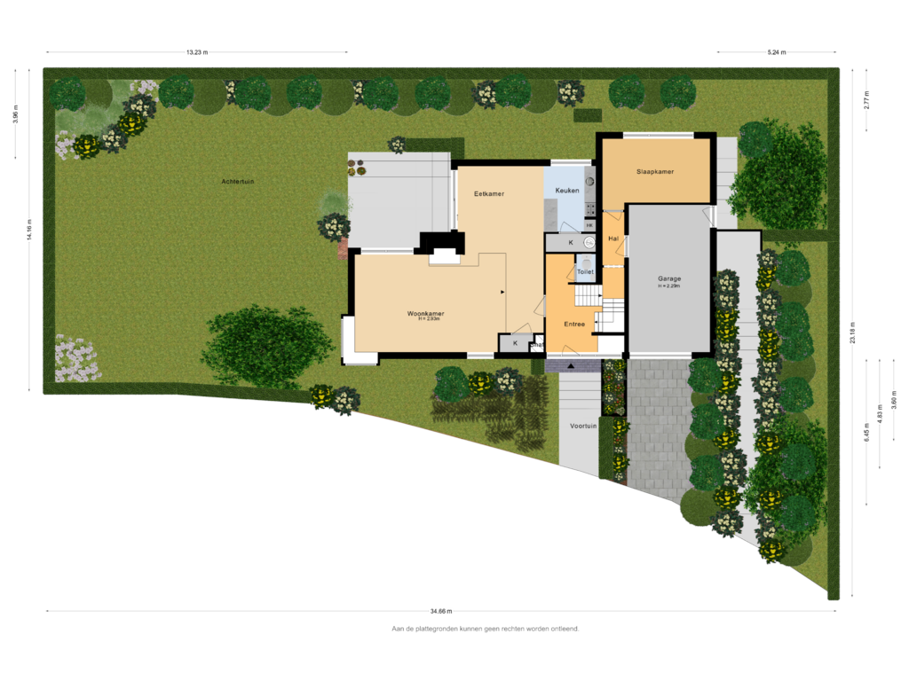 View floorplan of Situatie of Gerrit van der Veenstraat 131