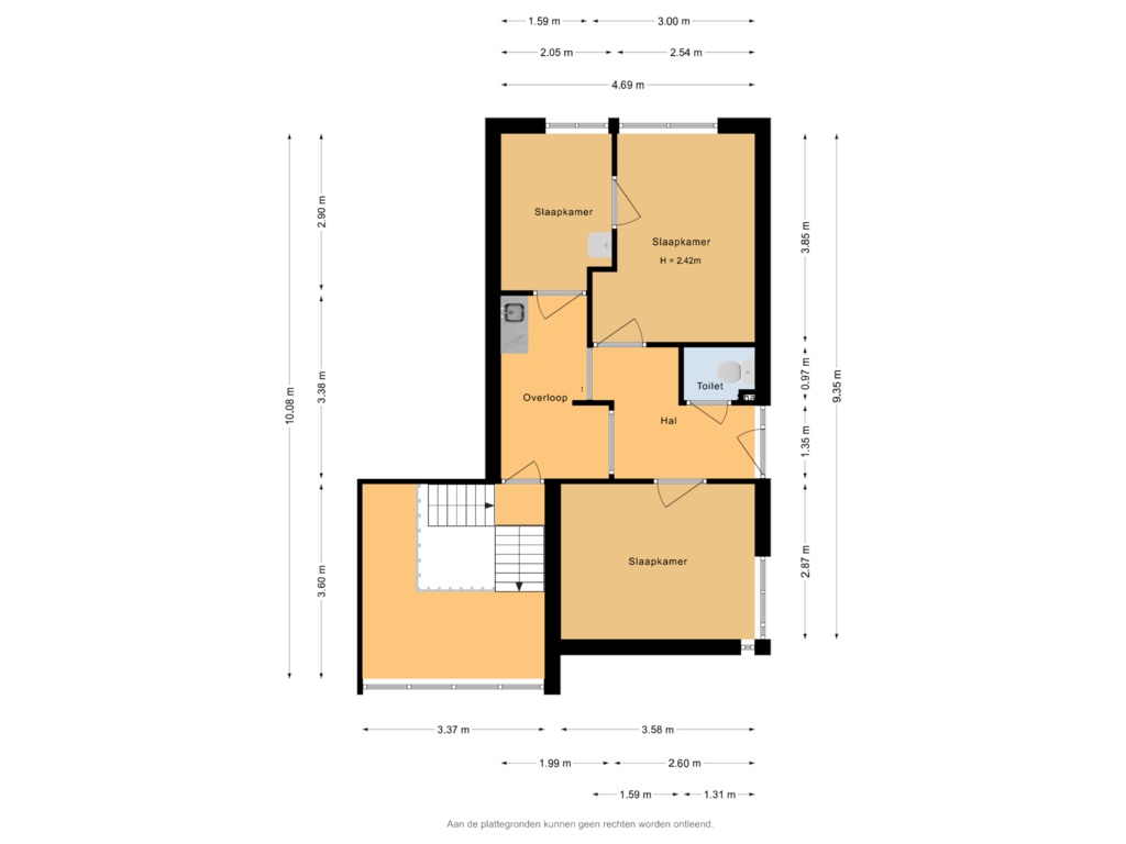 View floorplan of 1e Verdieping of Gerrit van der Veenstraat 131