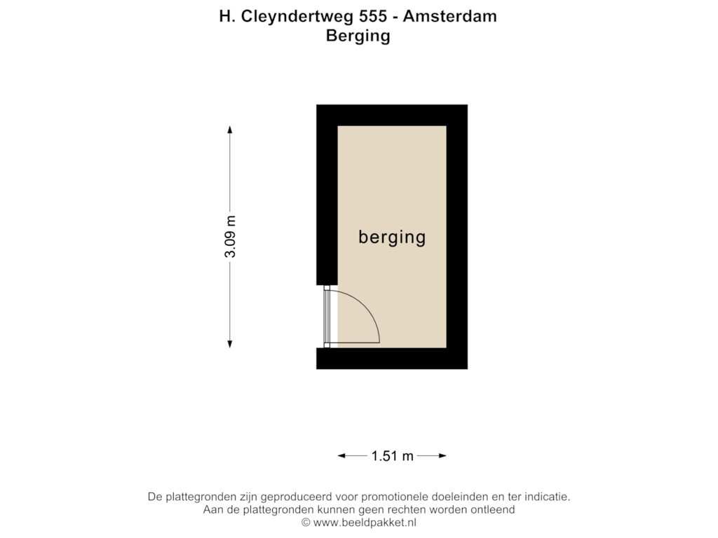 View floorplan of BERGING of H. Cleyndertweg 555