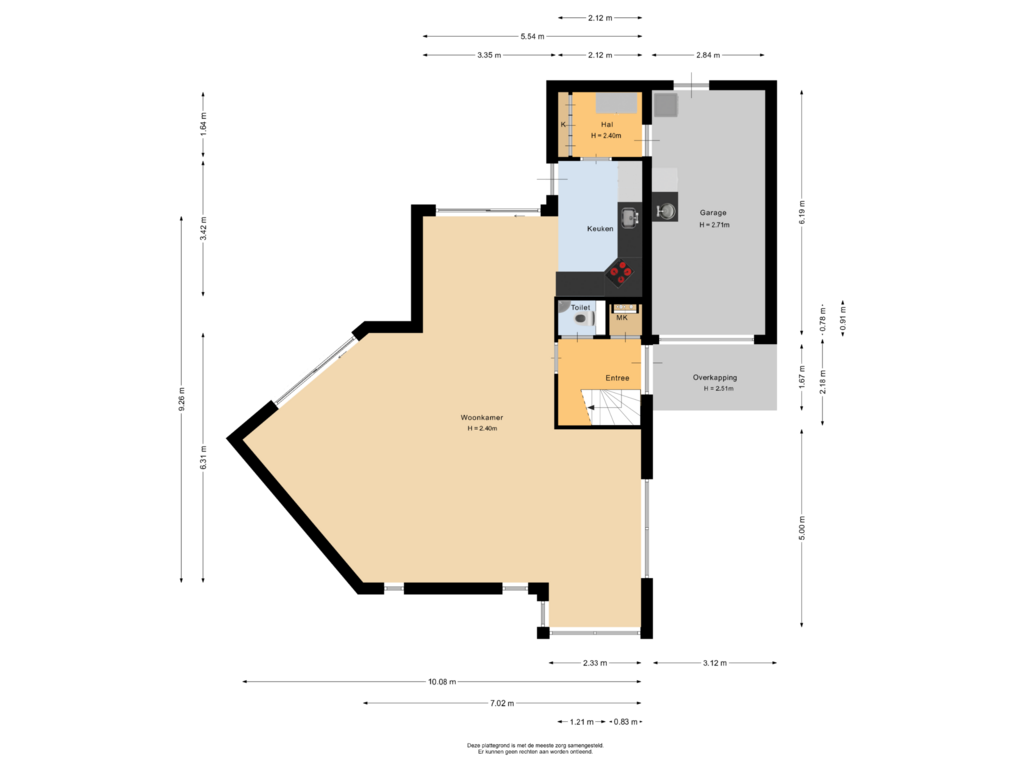 Bekijk plattegrond van Begane grond van Koningsdiep 20