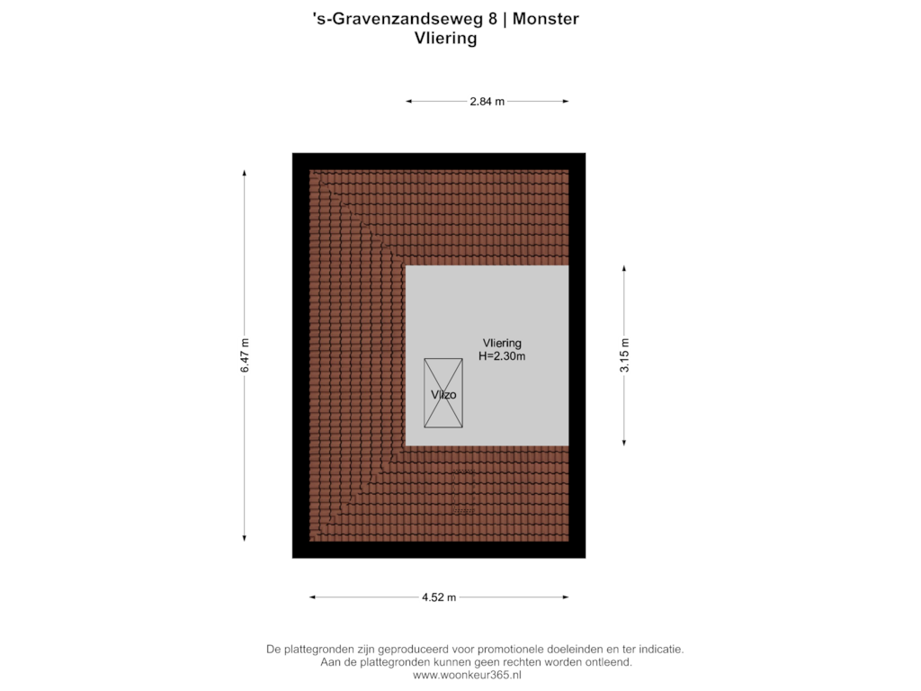 View floorplan of Vliering of 's-Gravenzandseweg 8