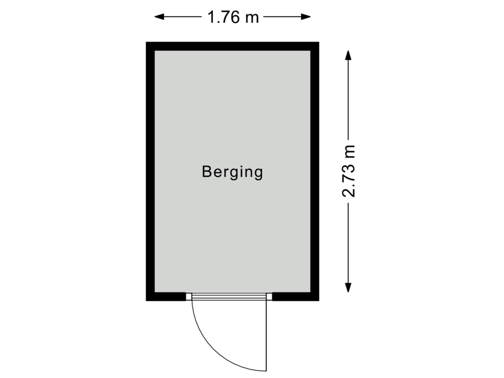 Bekijk plattegrond van Berging van Van Aostastraat 1-C