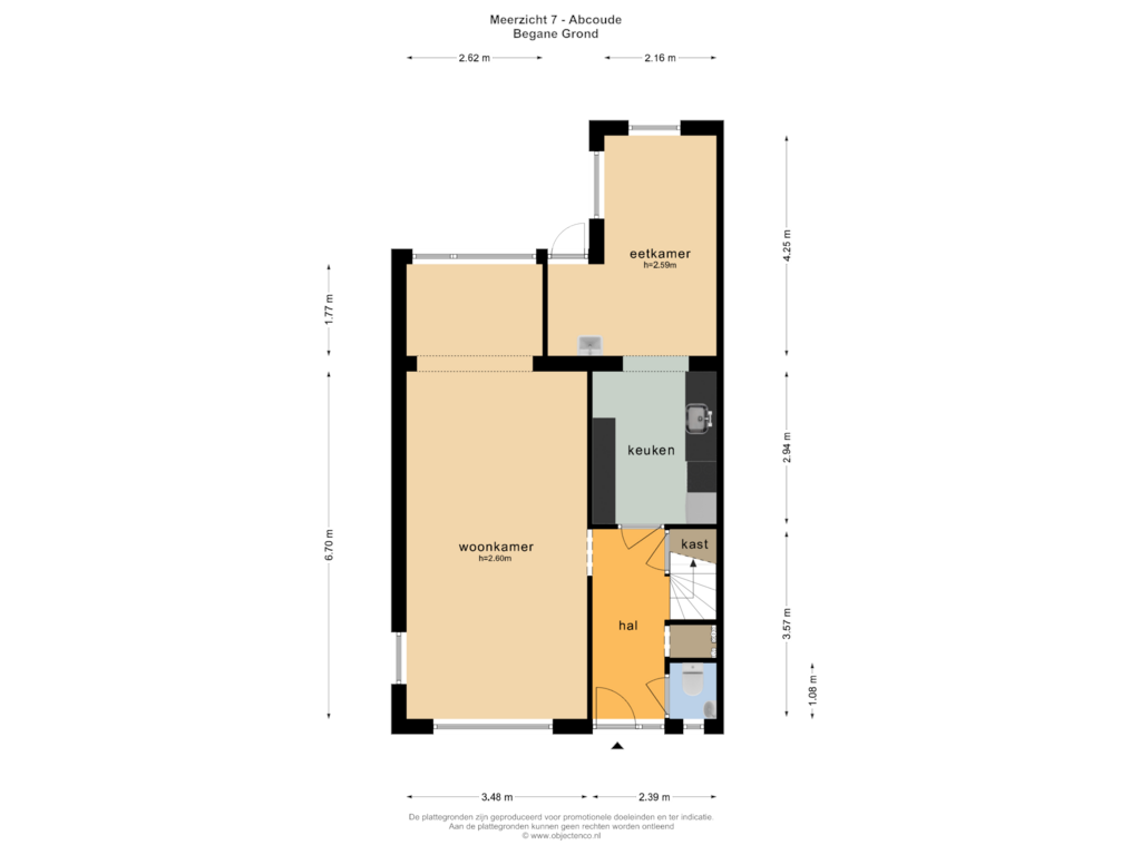 View floorplan of BEGANE GROND of Meerzicht 7