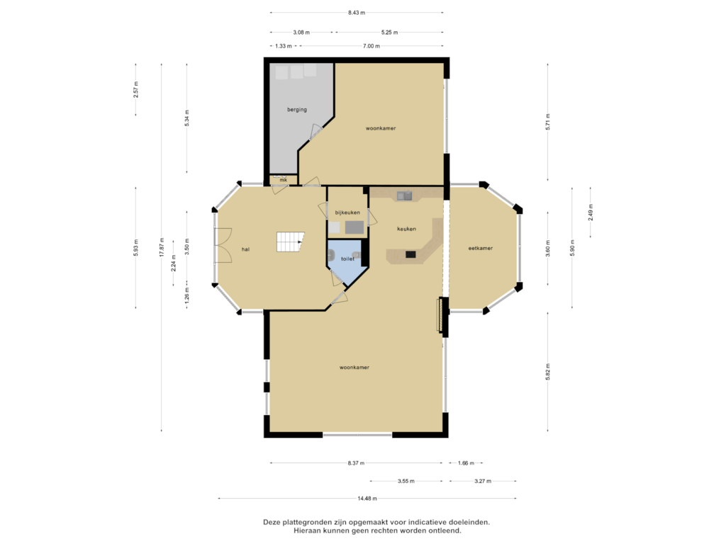 Bekijk plattegrond van Begane grond van Harlingerweg 87