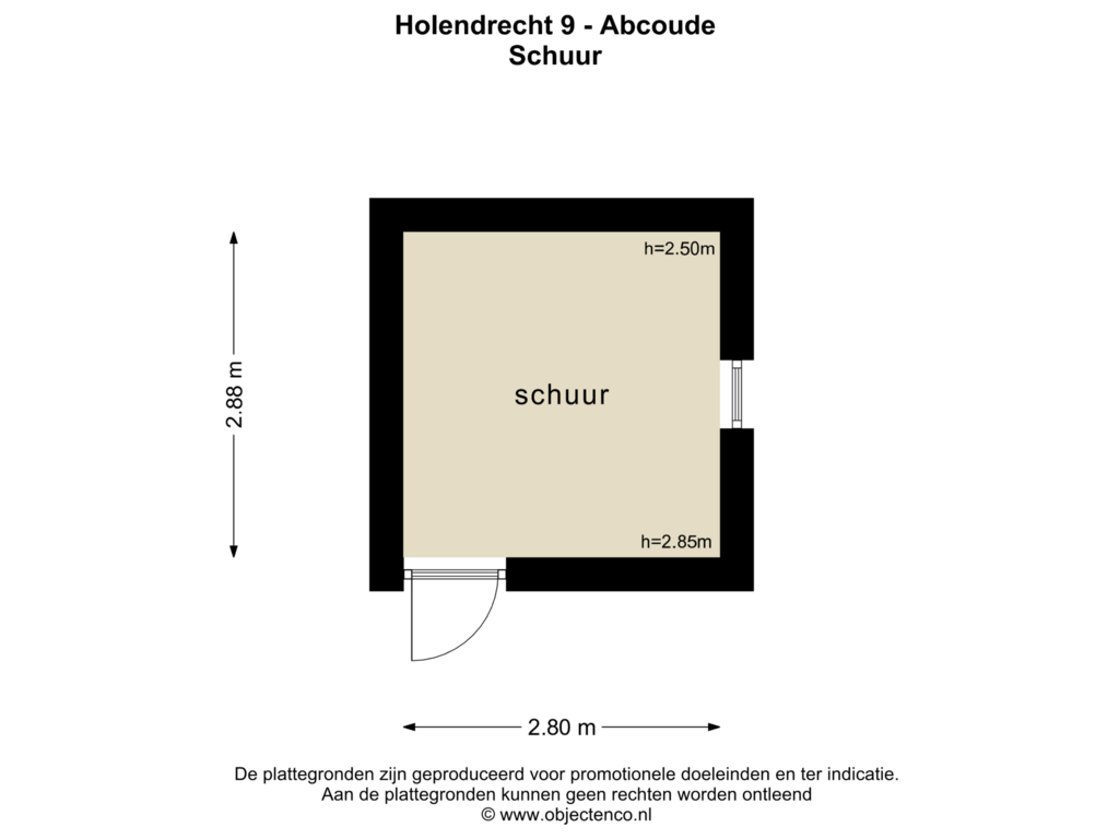 Bekijk plattegrond van SCHUUR van Holendrecht 9