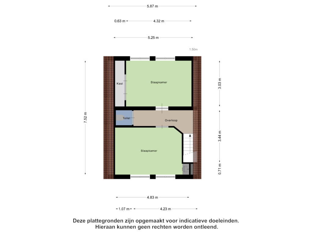 Bekijk plattegrond van Eerste verdieping van Kanaalstraat 21