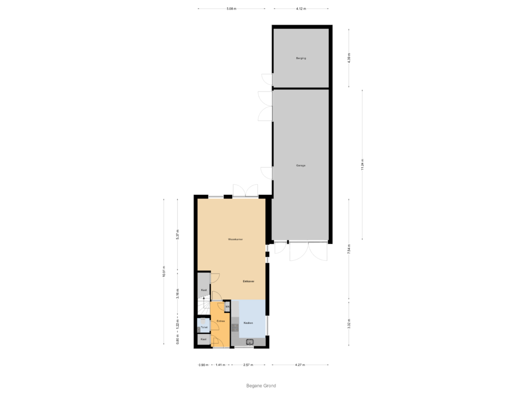 Bekijk plattegrond van Begane Grond van Heivlinder 11