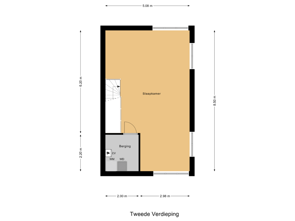 Bekijk plattegrond van Tweede Verdieping van Heivlinder 11