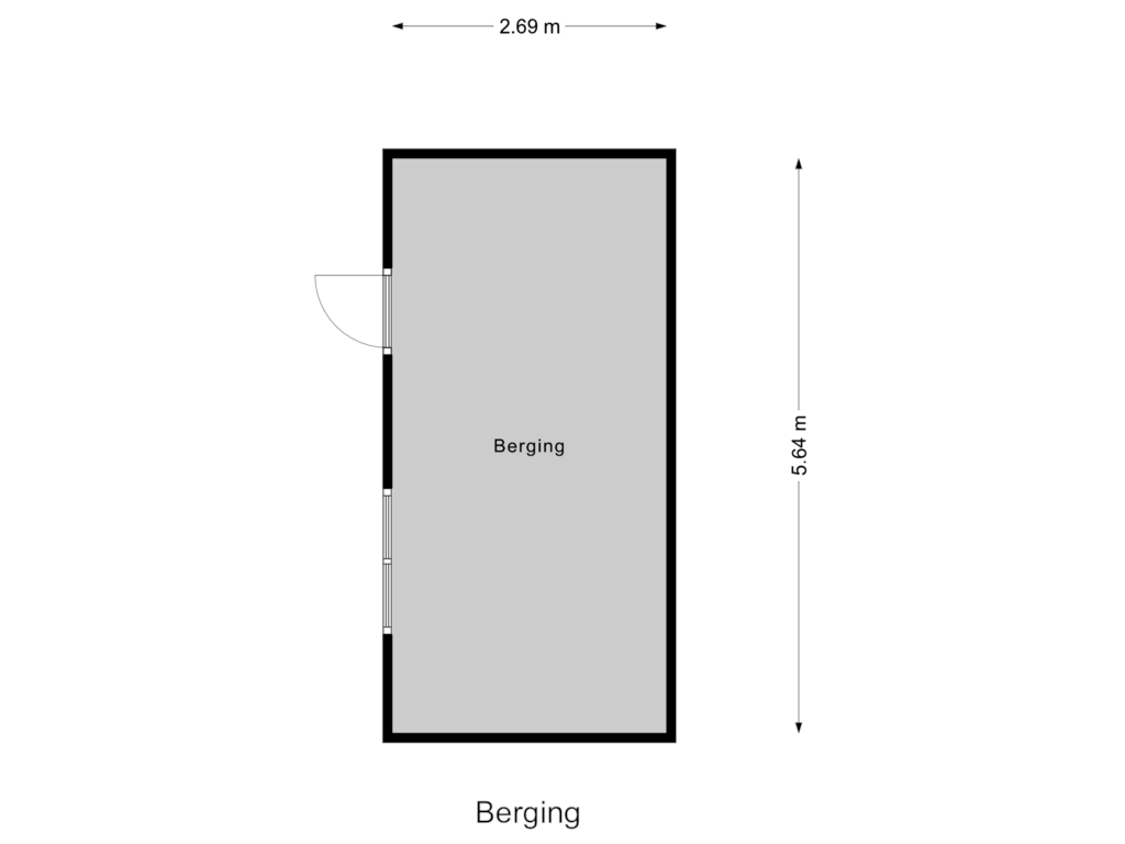 View floorplan of Berging of Ambrosiusstraat 9