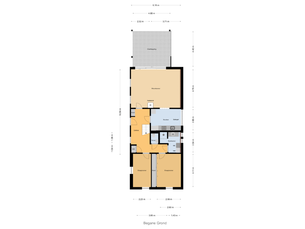 Bekijk plattegrond van Begane Grond van Onderweg 4