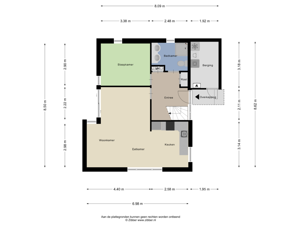 View floorplan of Begane Grond of Hof van Zeeland 115