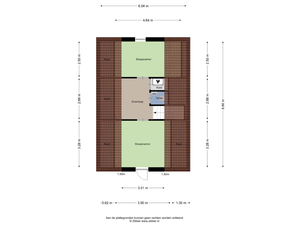 View floorplan of Eerste Verdieping of Hof van Zeeland 115