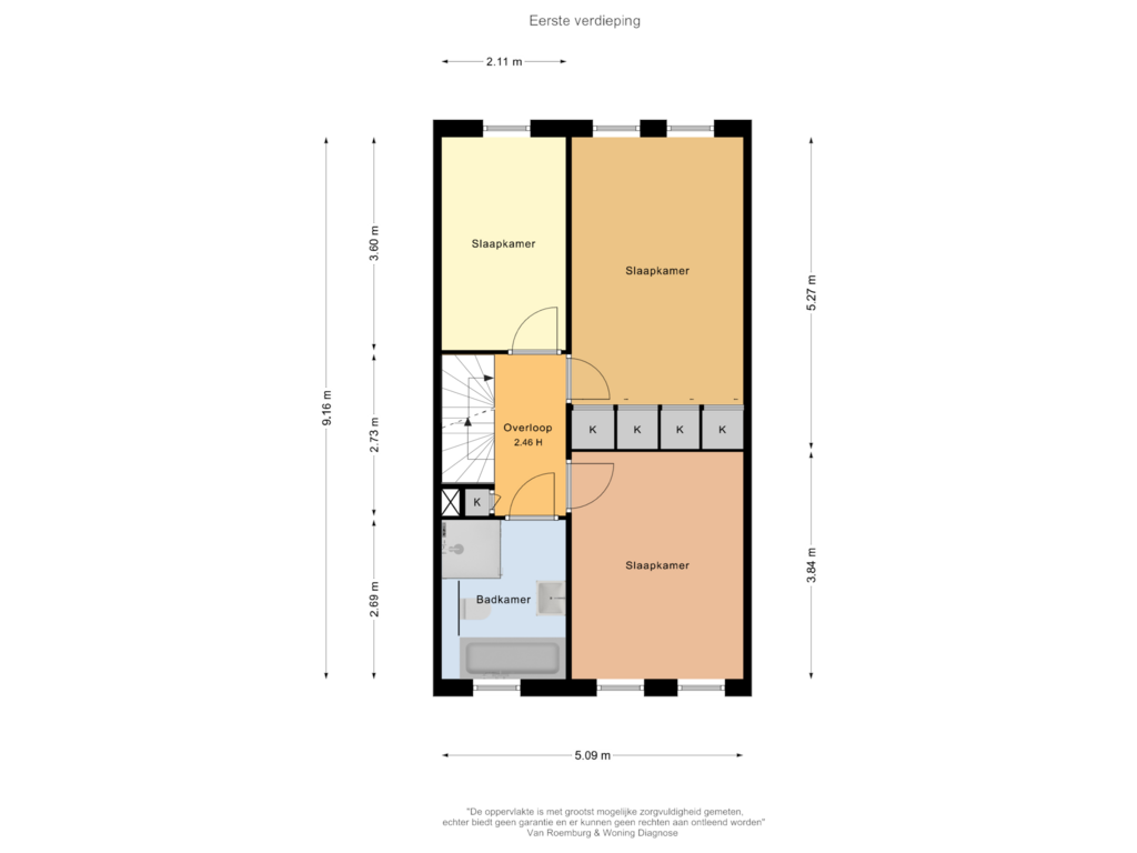 Bekijk plattegrond van Eerste verdieping van Irislaan 62