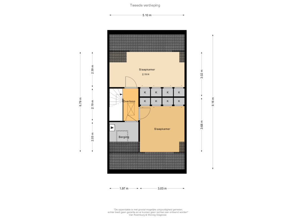 Bekijk plattegrond van Tweede verdieping van Irislaan 62