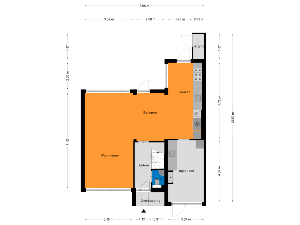 View floorplan of Begane Grond of Rooseveltstraat 55