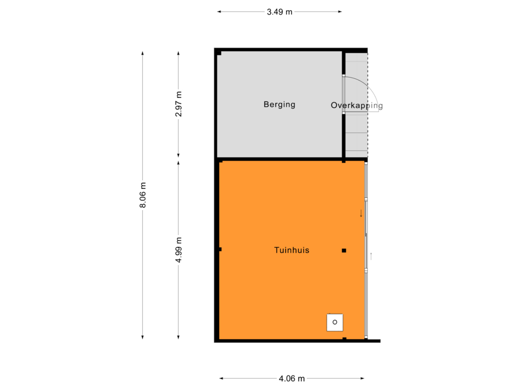 View floorplan of Tuinhuis of Rooseveltstraat 55