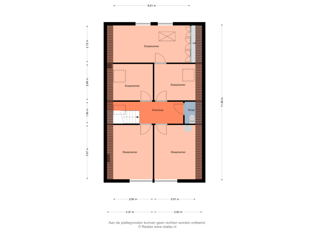 Bekijk plattegrond van Verdieping 1 van Kalmiastraat 19