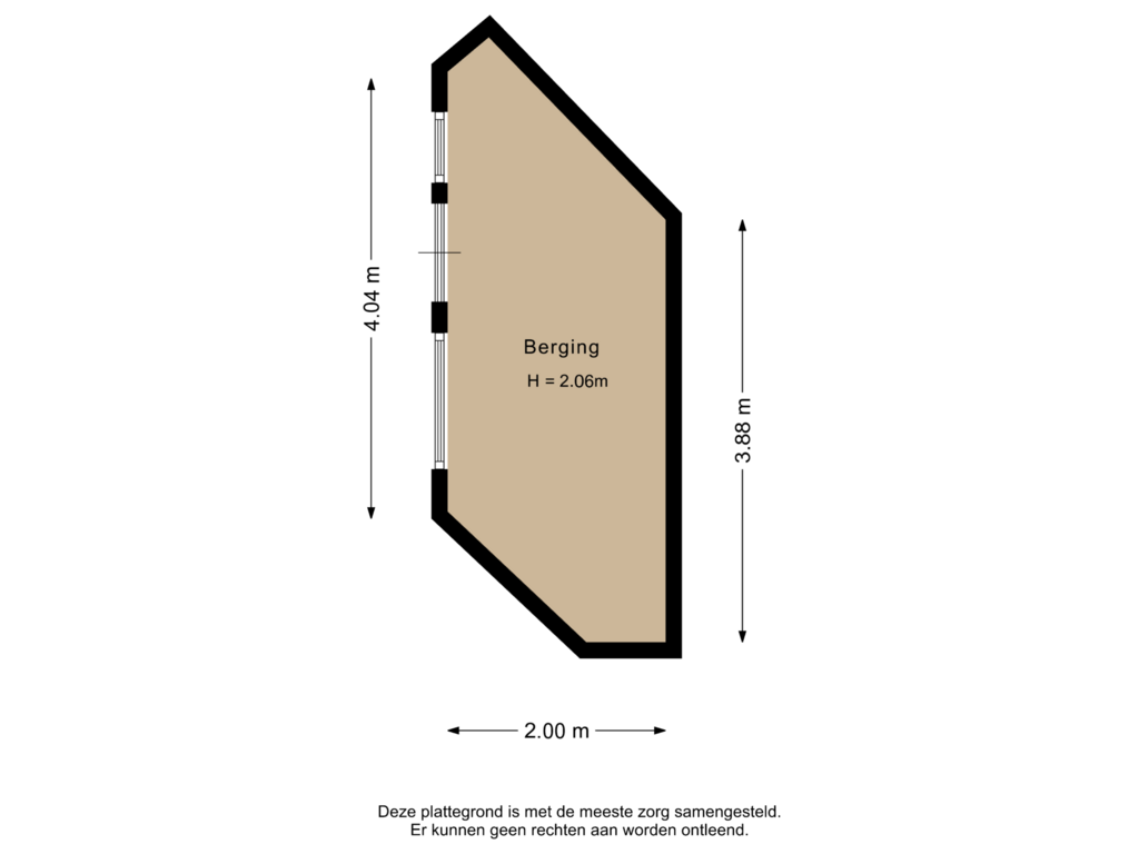 Bekijk plattegrond van Berging van Rosmolen 146