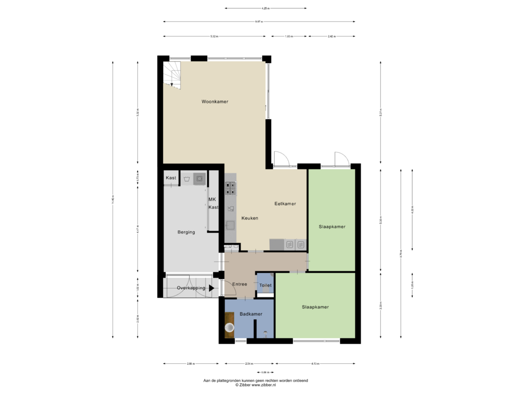 Bekijk plattegrond van Begane Grond van Wolverversgilde 23