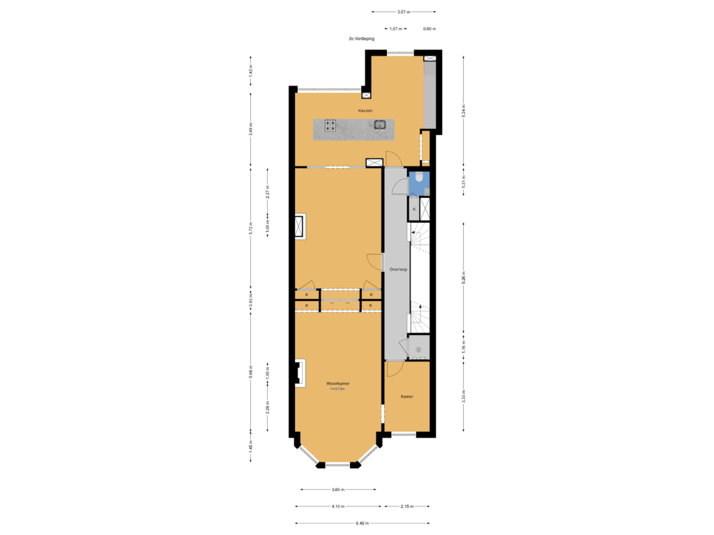 Bekijk plattegrond van 2e Verdieping van Bankastraat 143-B