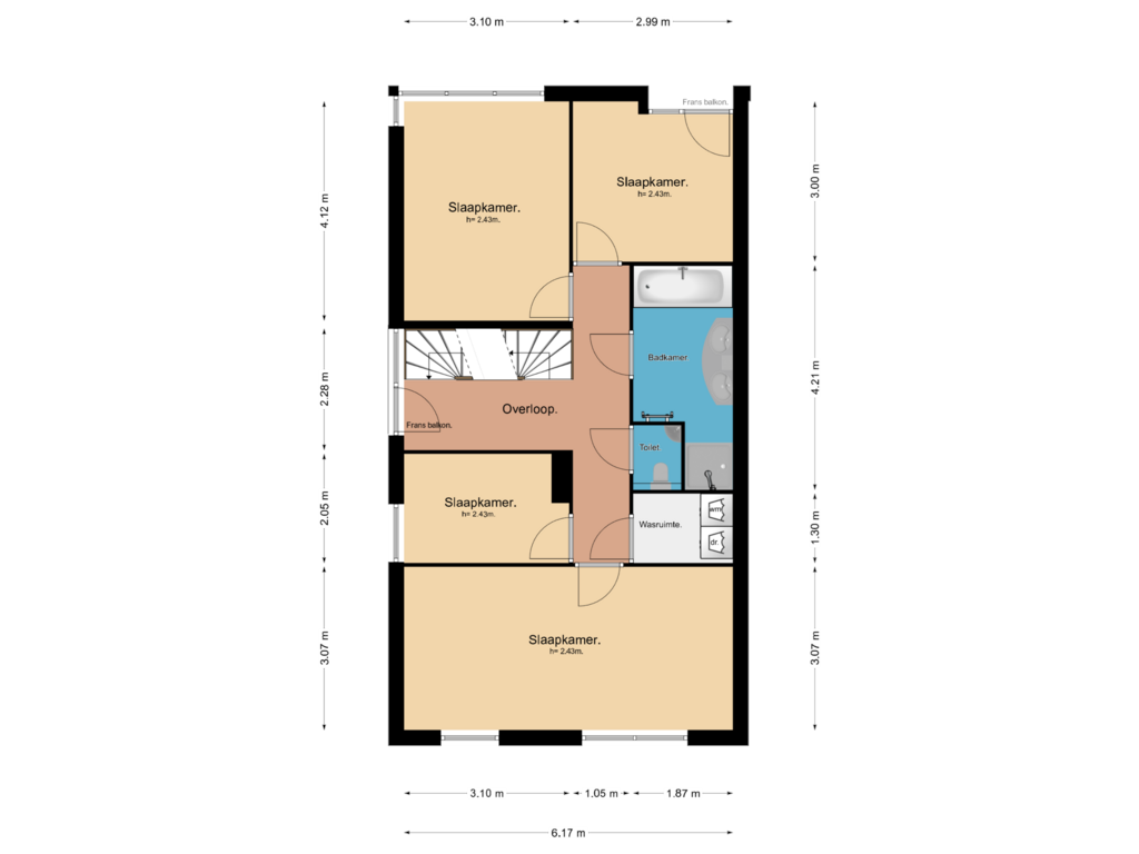 View floorplan of 1e Verdieping of Koningsvaren 5