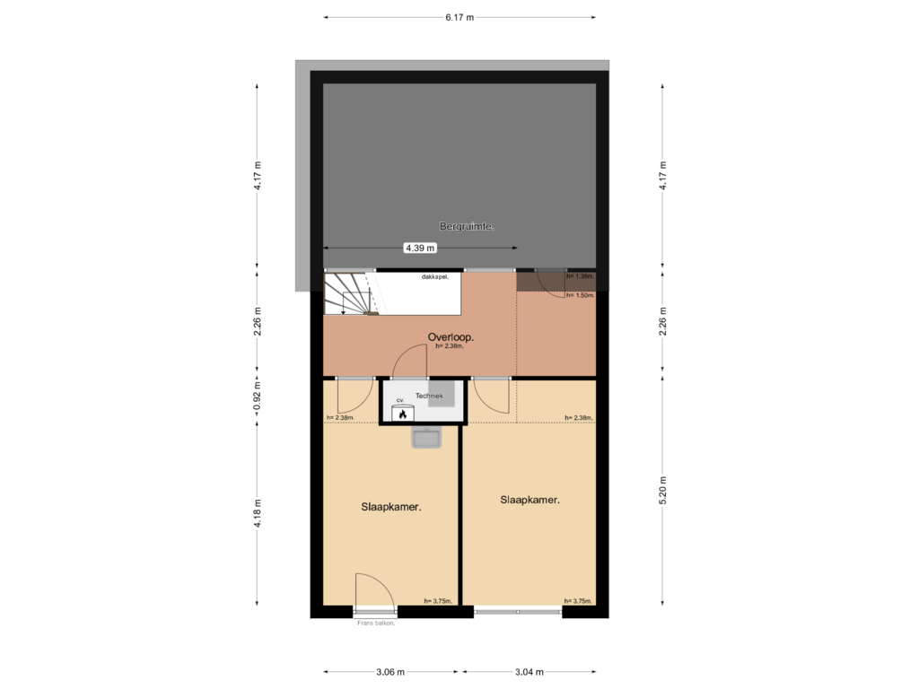 View floorplan of 2e Verdieping of Koningsvaren 5