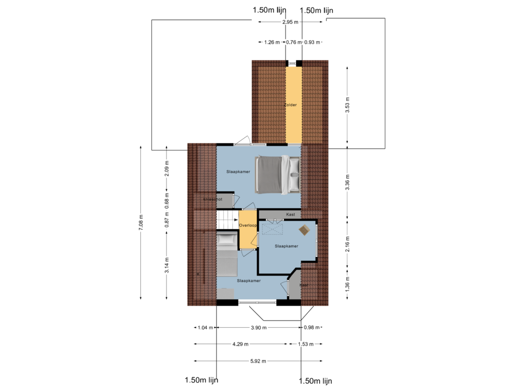 Bekijk plattegrond van Eerste Verdieping van Schoolstraat 5