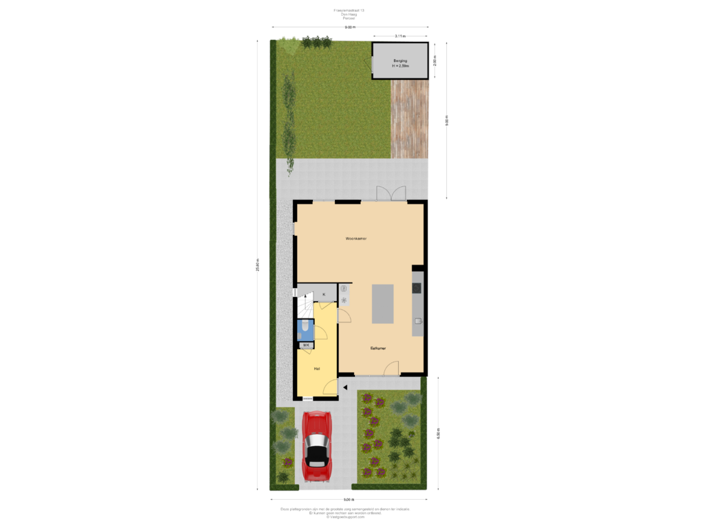 Bekijk plattegrond van Perceel van Fraeylemastraat 13