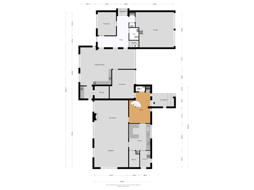 Bekijk plattegrond van Begane Grond van Nachtegaallaan 13