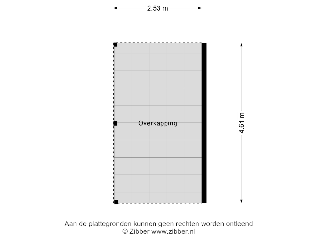 Bekijk plattegrond van Overkapping van Nachtegaallaan 13