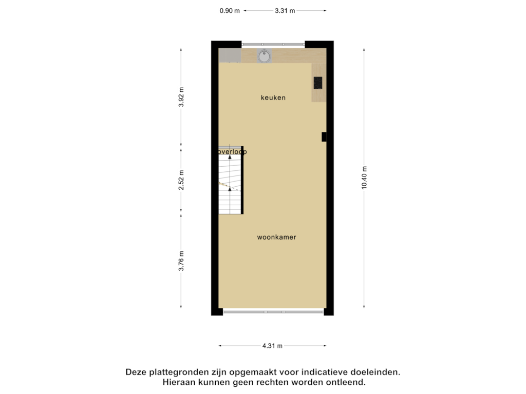 View floorplan of 1e verdieping of Sibeliusstraat 723